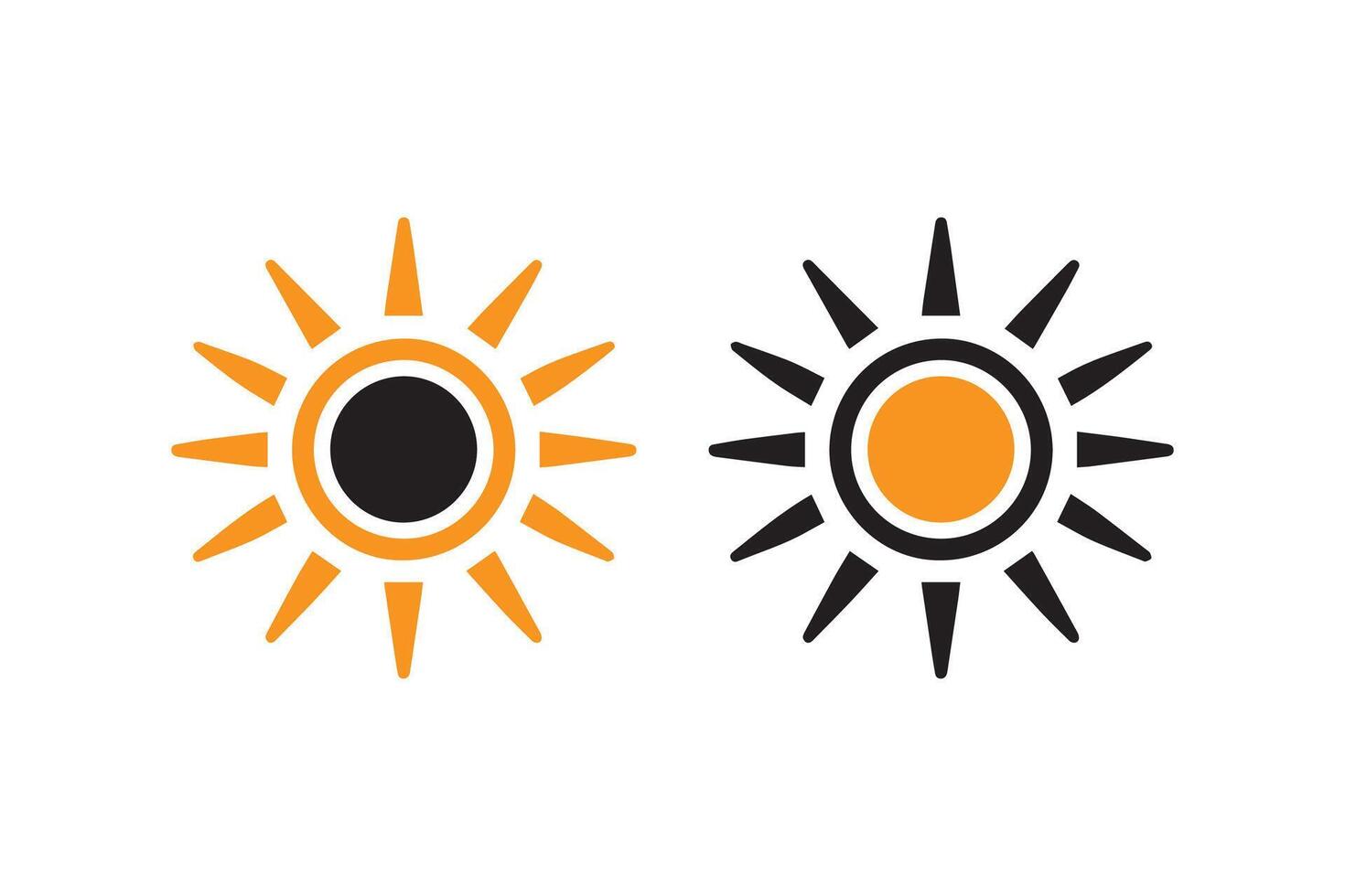 Sun icon illustration vector