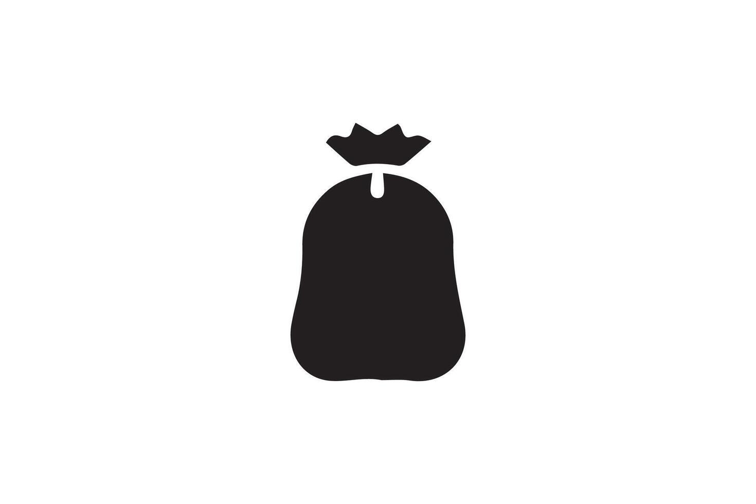 A black and white illustration of a bag of potatoes vector