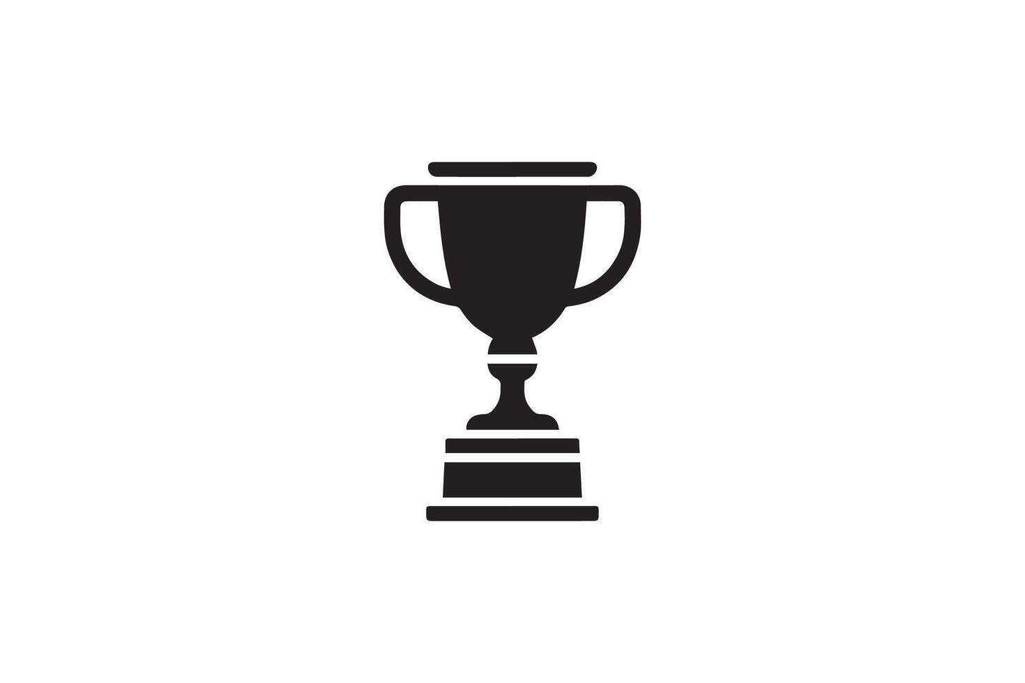 A black and white illustration of a trophy cup vector