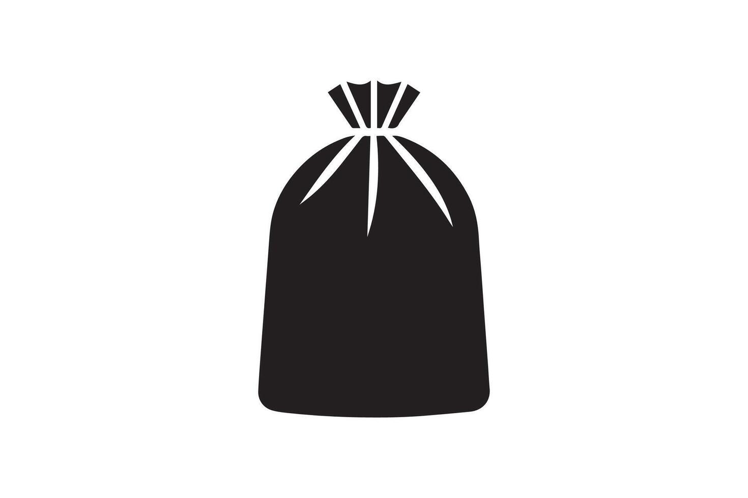 Bag of garbage icon illustration vector