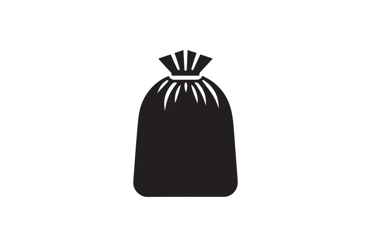 Bag of garbage icon illustration vector