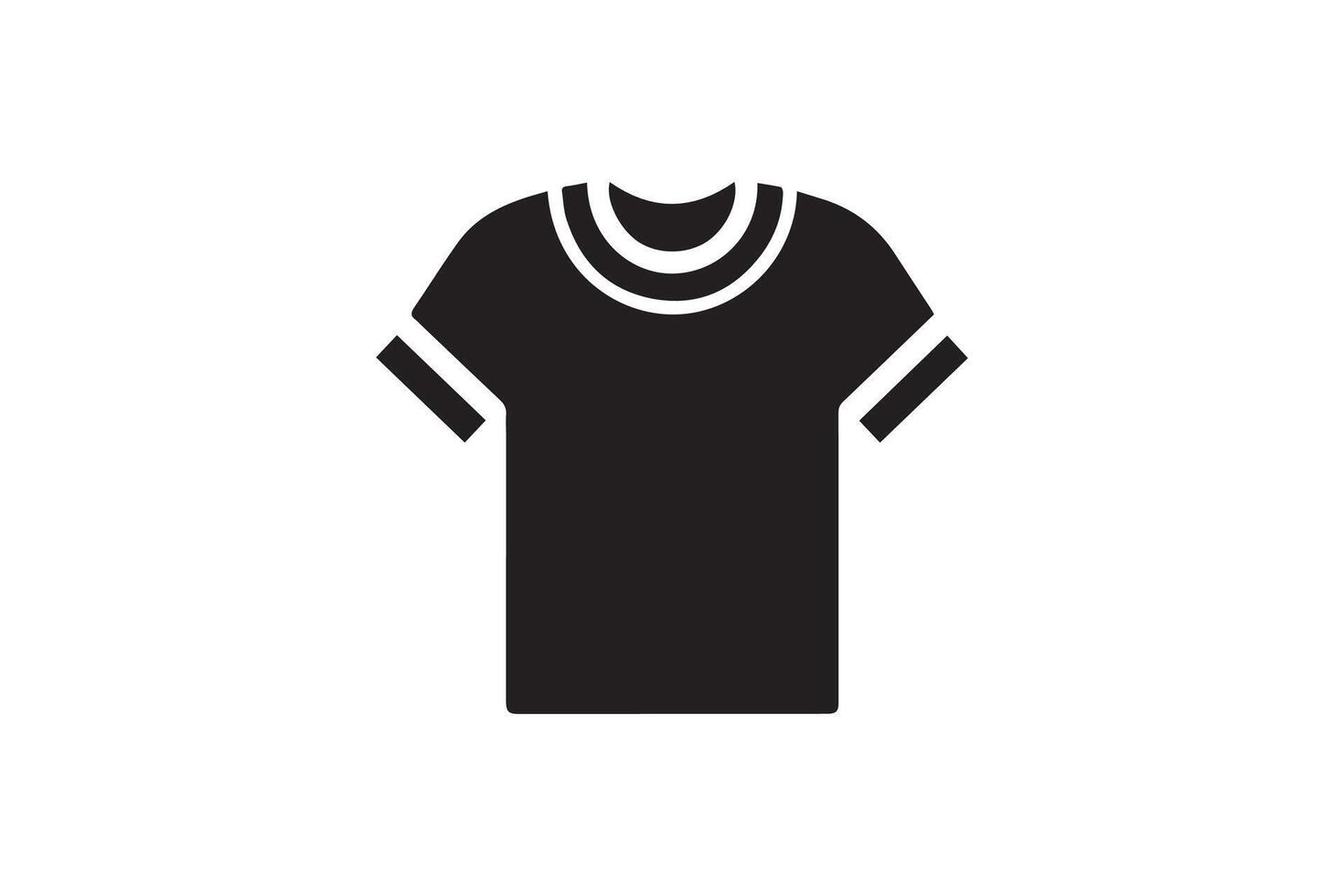A black t - shirt icon on a white background vector