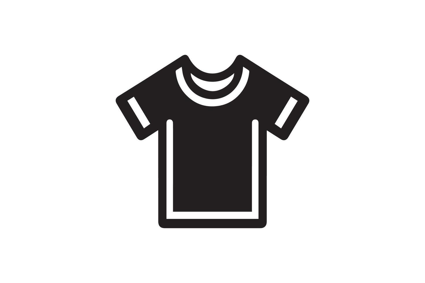 A black t - shirt icon on a white background vector