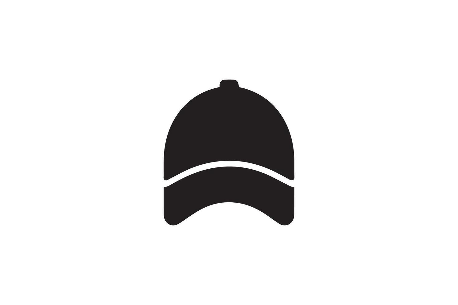 A black and white image of a baseball cap vector