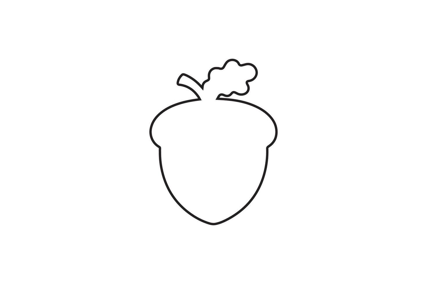 Acorn icon outline illustration vector