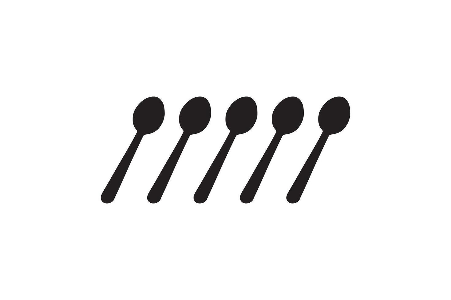 Spoons icon illustration on white background vector