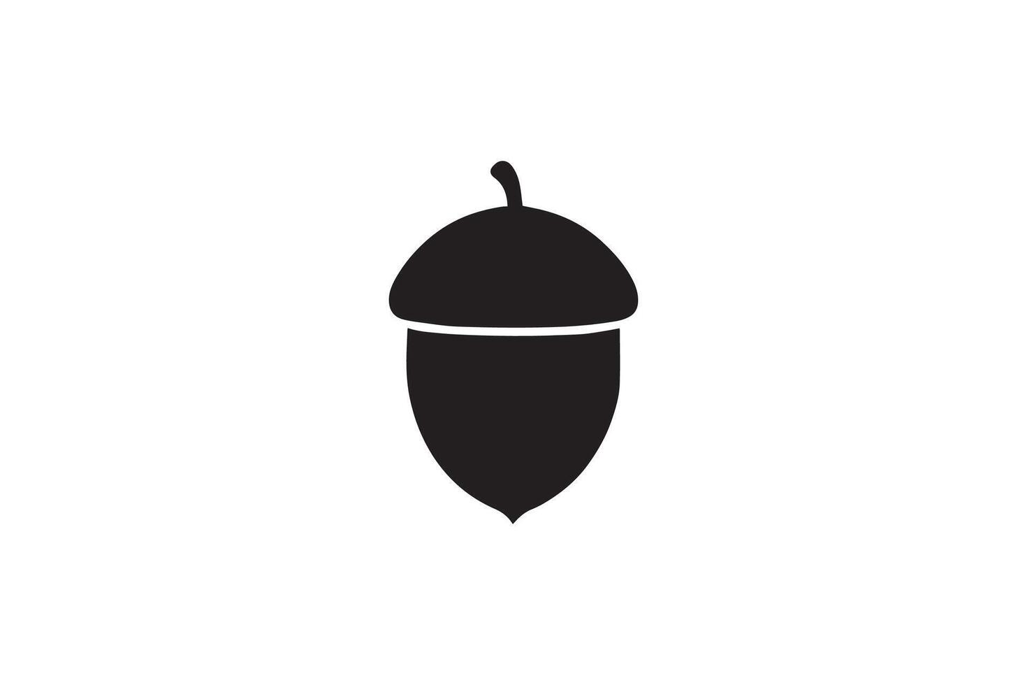An acorn icon on a white background vector