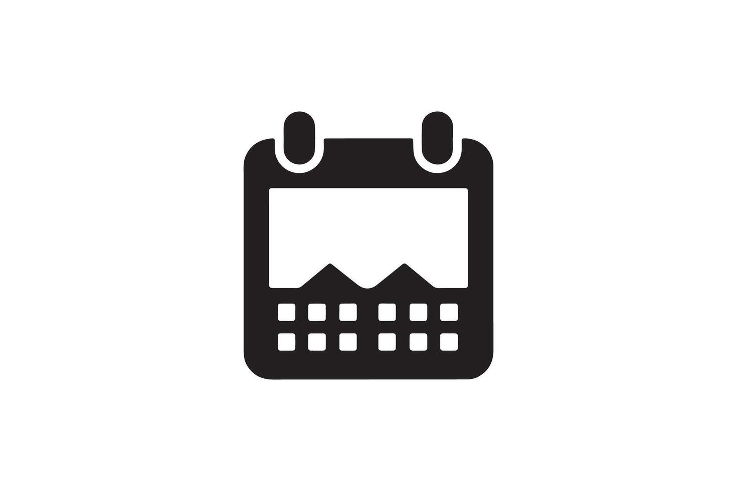 A black and white icon of a phone on a desk vector