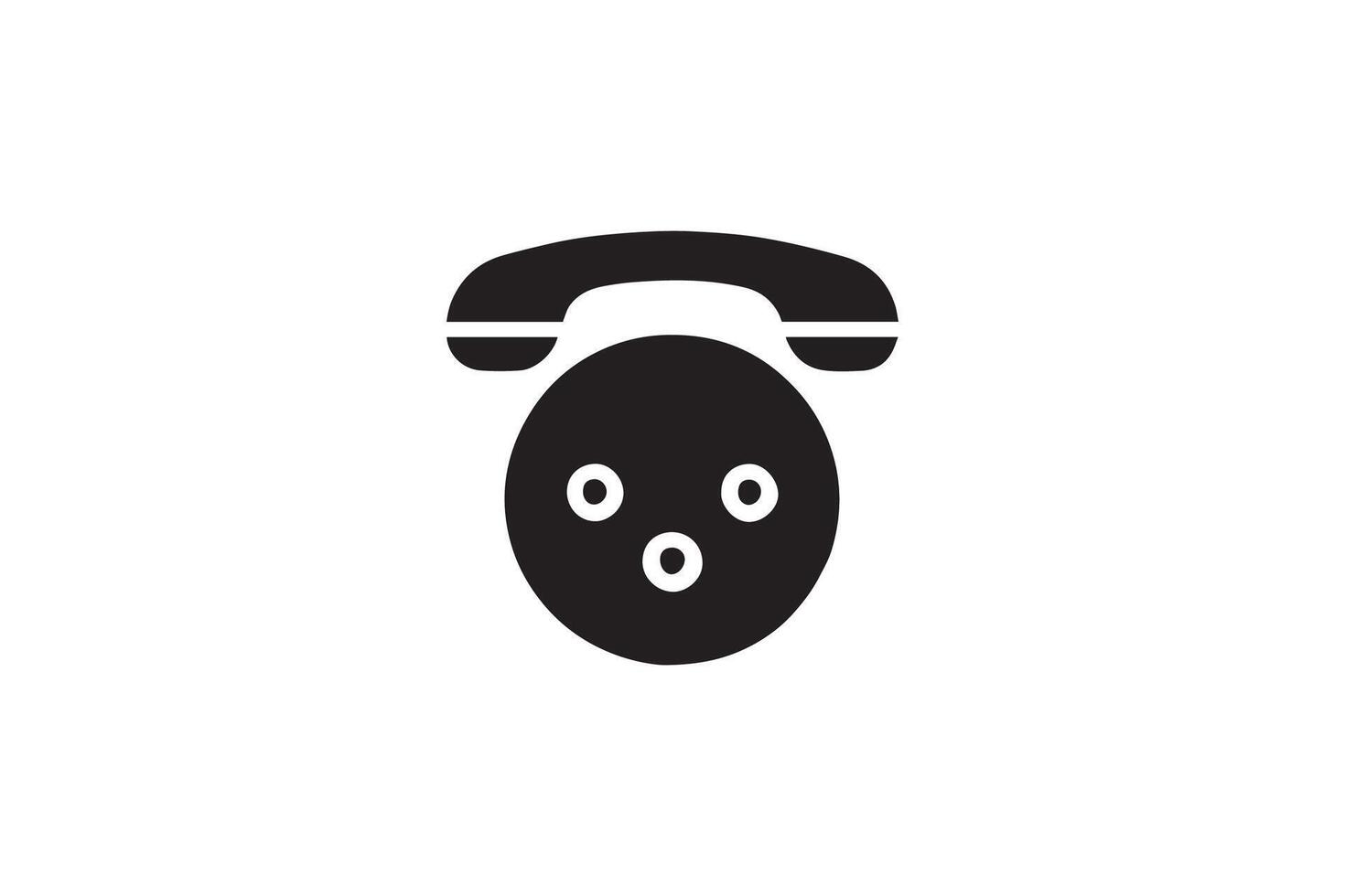 A black and white image of a telephone receiver vector