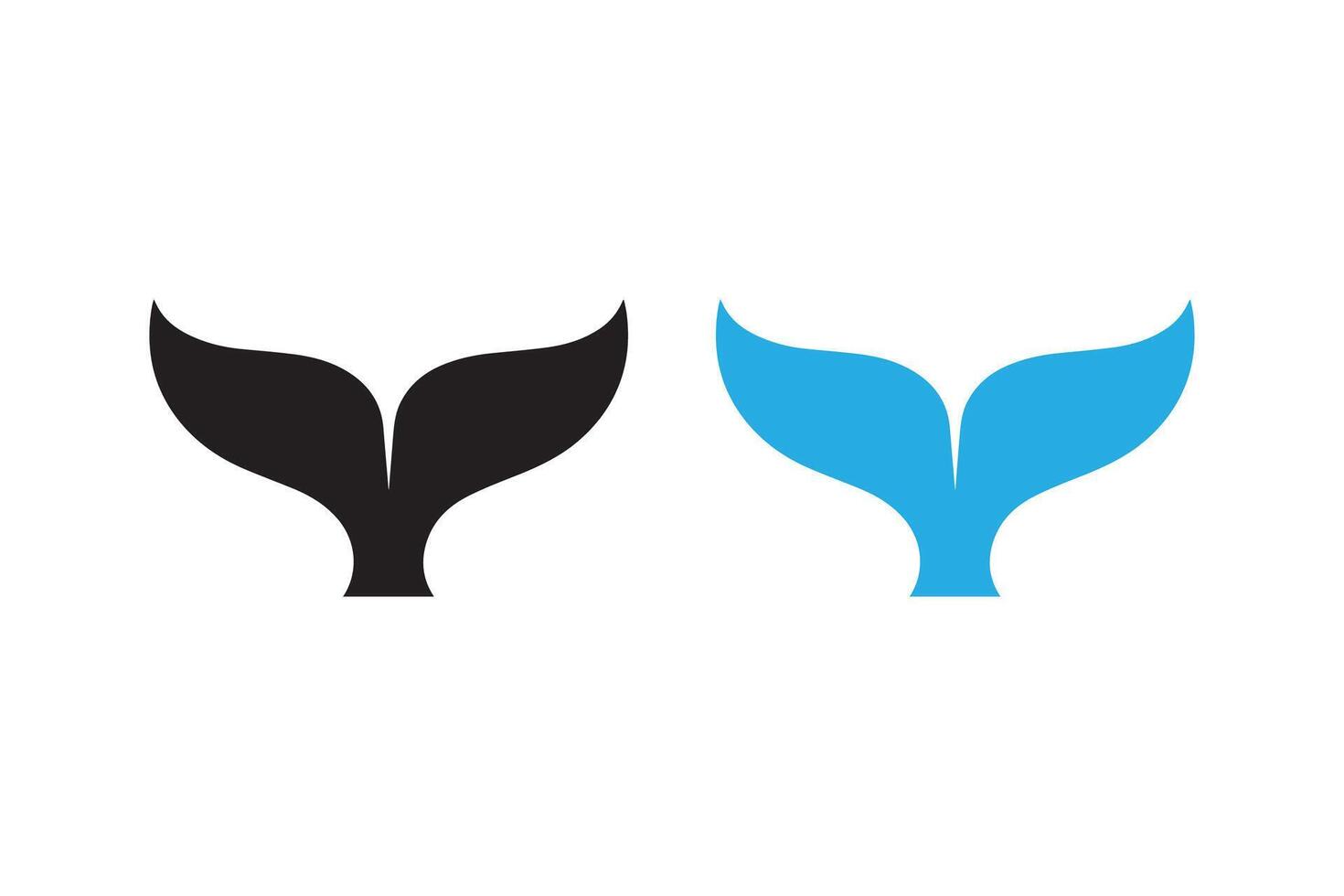 Whale tail logo design template vector