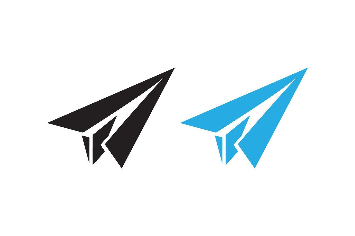 Paper airplane icon illustration vector