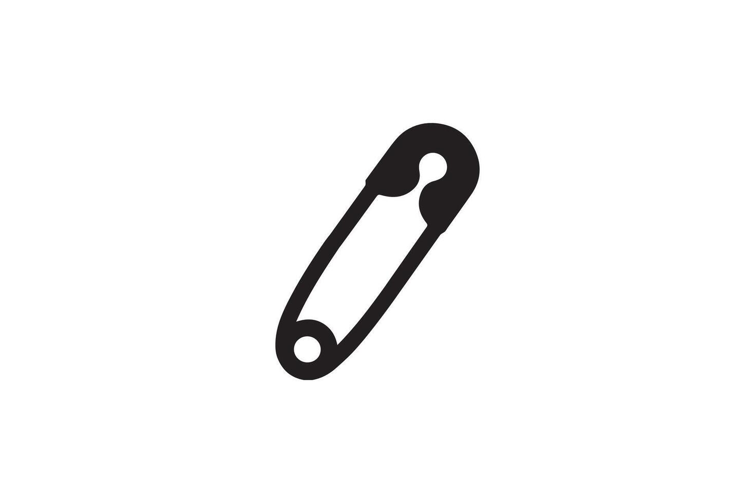 A black and white illustration of a pin vector