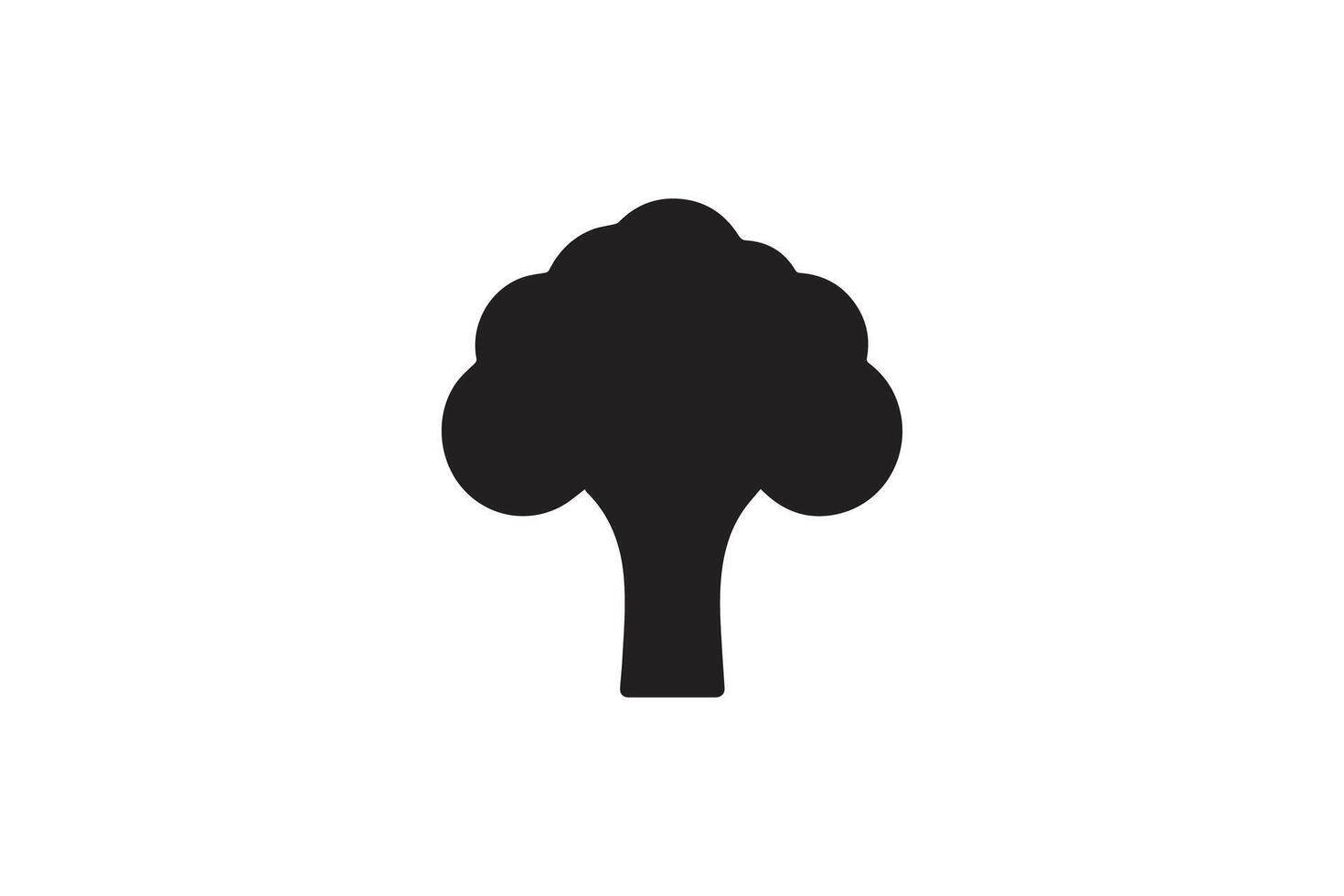 A black and white illustration of a tree vector