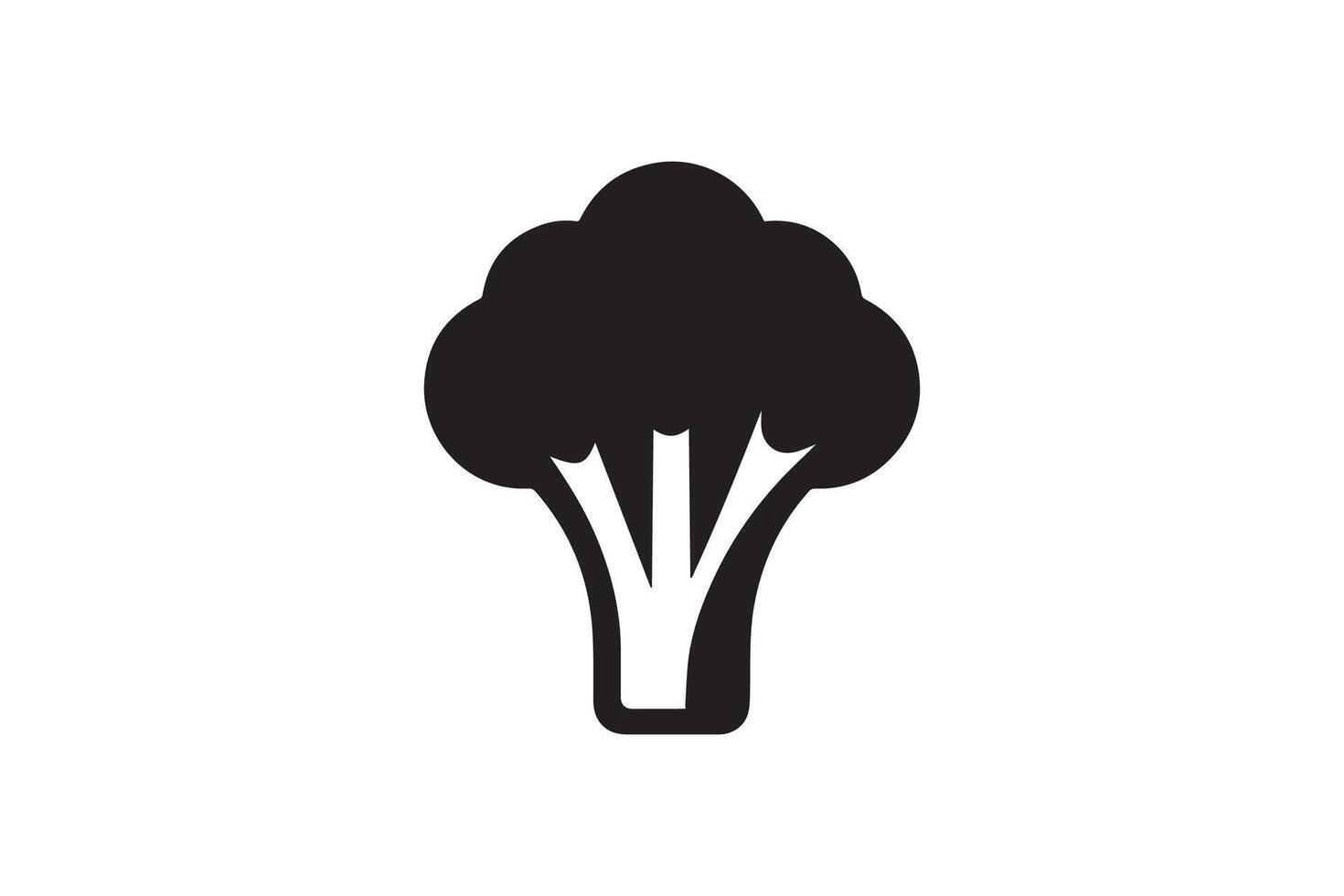 Broccoli icon illustration on white background vector
