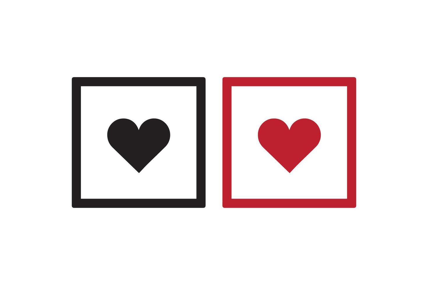 Two playing cards with hearts on them vector