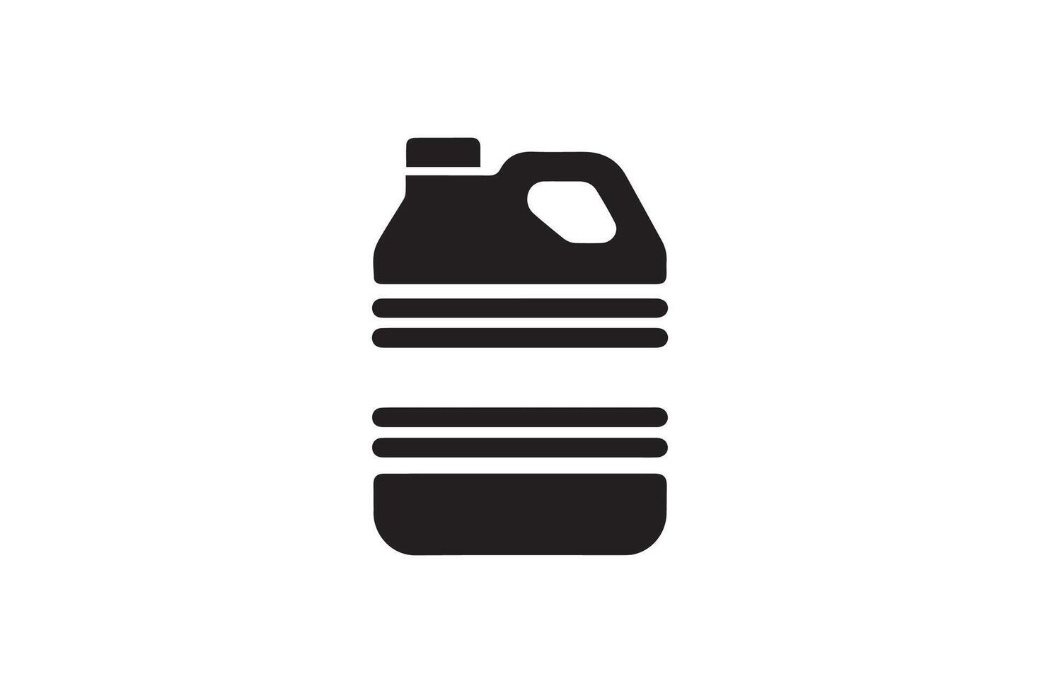 A black and white image of a gallon of gasoline vector