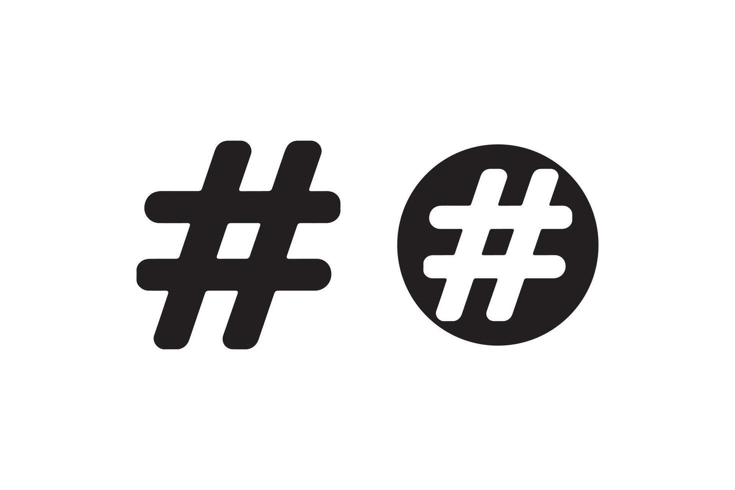 Hashtag icon illustration vector