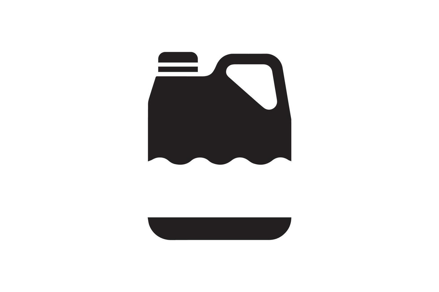 A black and white image of a jug of liquid vector