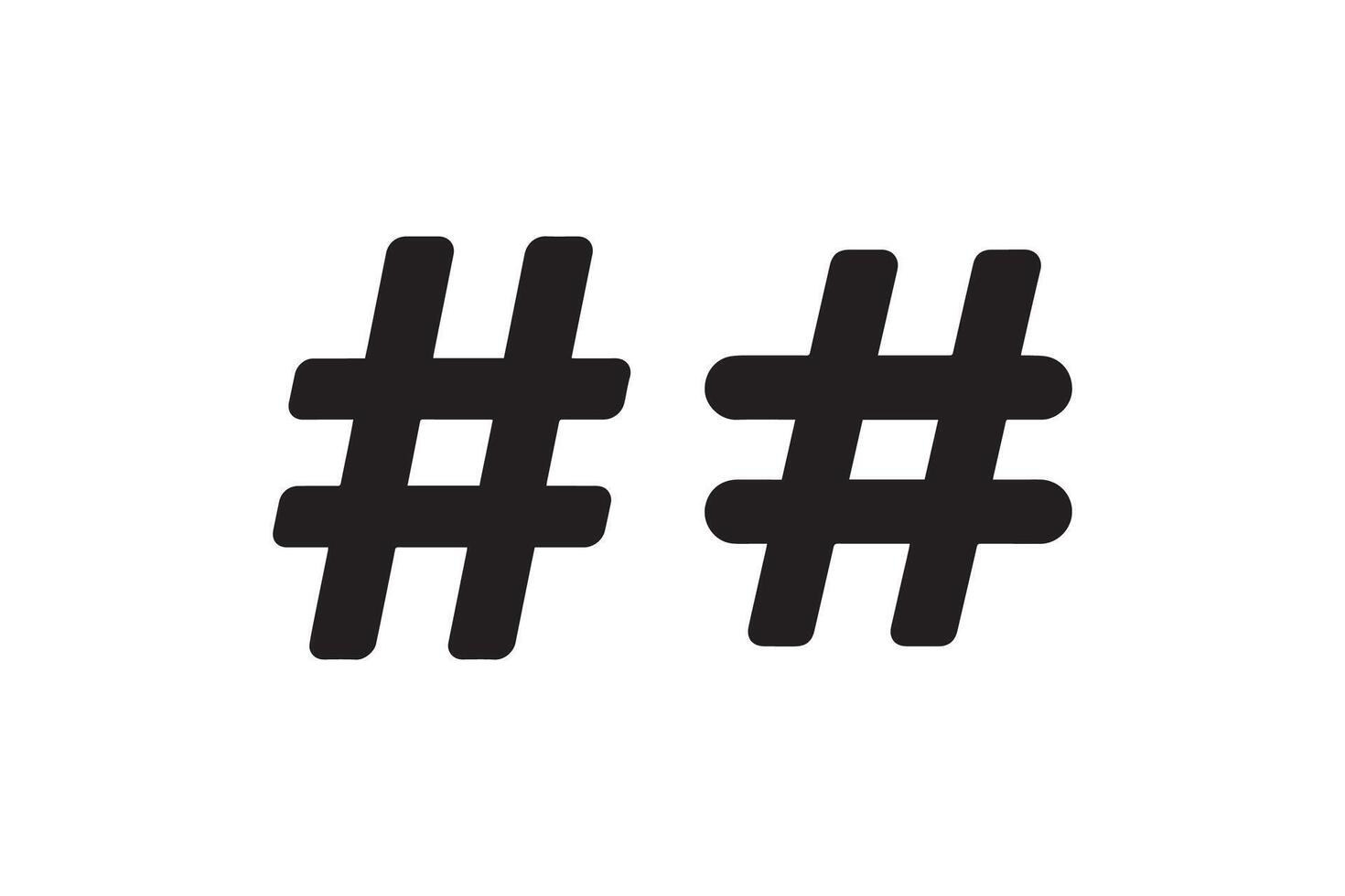 Hashtag symbol icon illustration vector