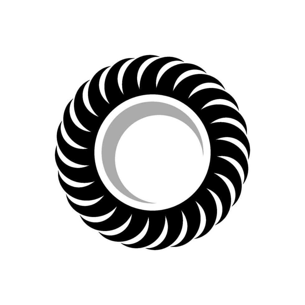 black decorative tire Illustration Design. EPS 10. vector
