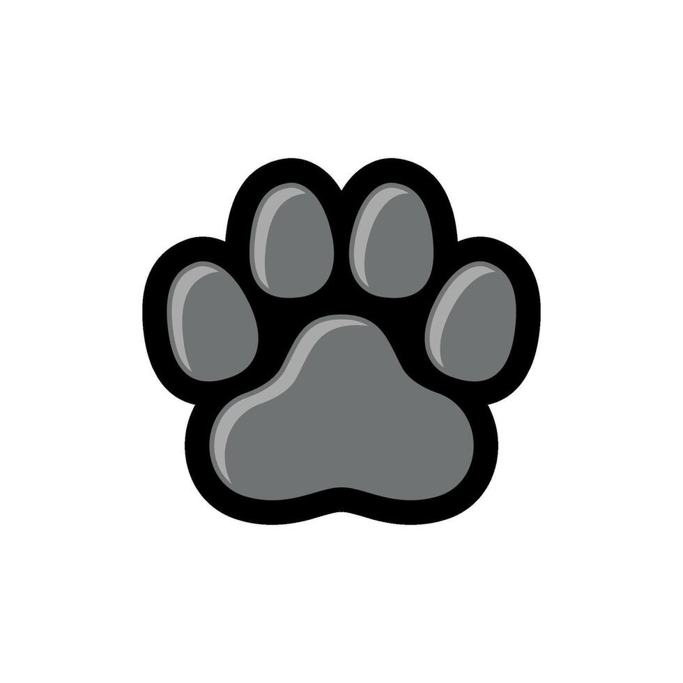 Grey Paw Print Logo Template Illustration Design. EPS 10. vector