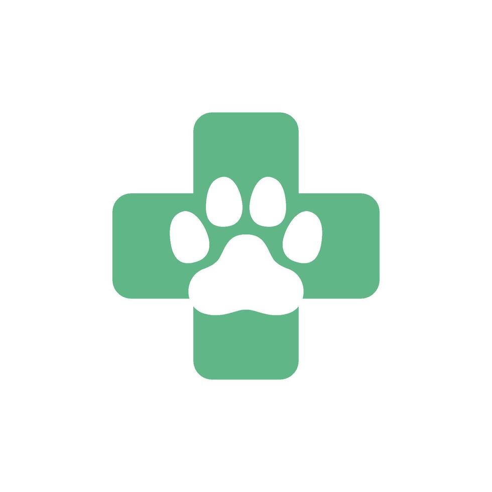 Cross Paw Print Logo Template Illustration Design. EPS 10. vector