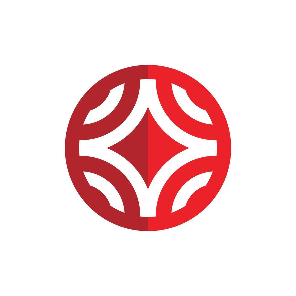Red Circle Ornamental Logo Template Illustration Design. EPS 10. vector