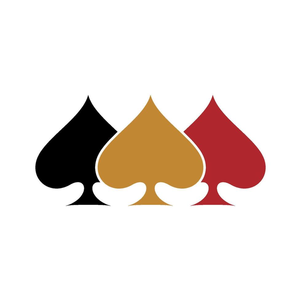 Colorful Spade Symbol Poker Card Logo Illustration Design. EPS 10. vector