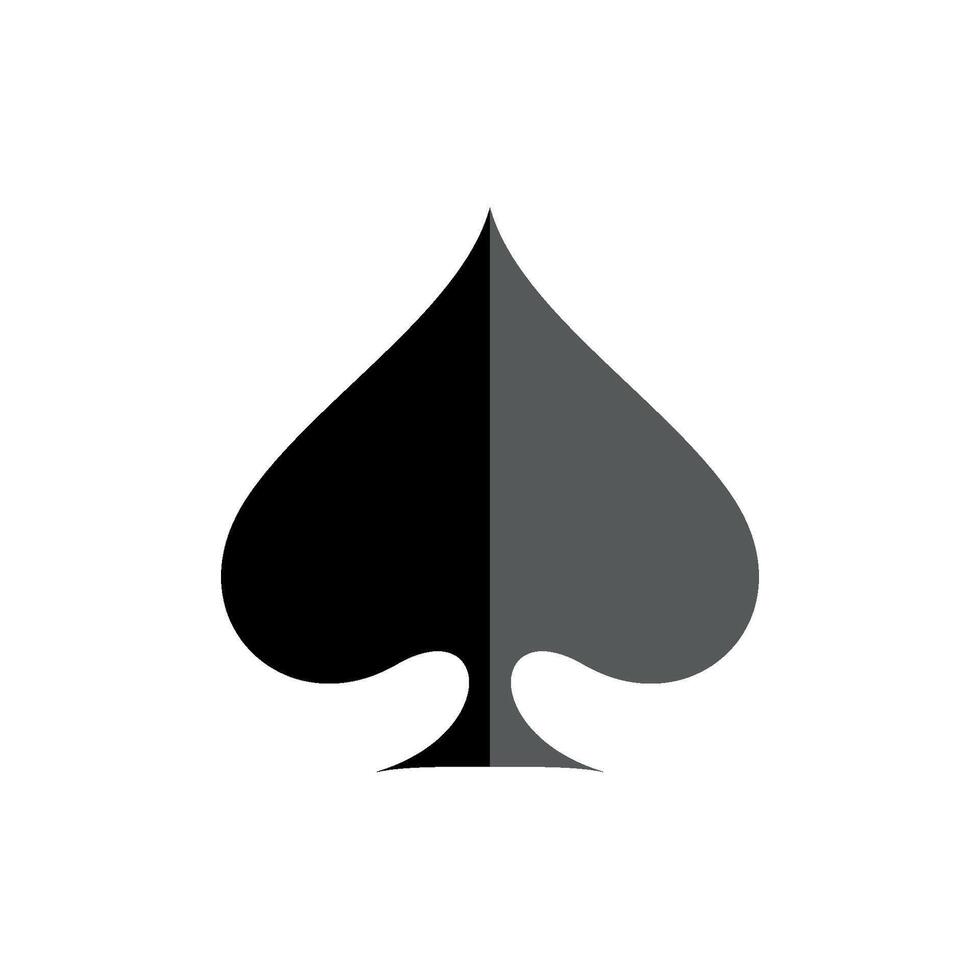 Black Spade Symbol Poker Card Logo Illustration Design. EPS 10. vector