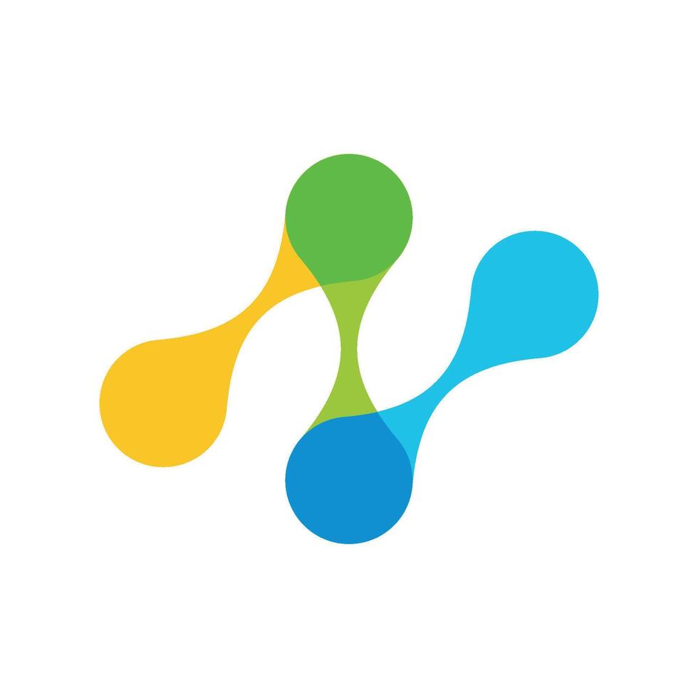 N Letter Dots Logo Template Illustration Design. EPS 10. vector