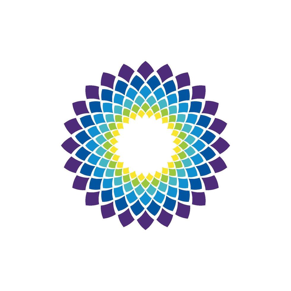 Ornamental Star Flower Logo Template Illustration Design. EPS 10. vector