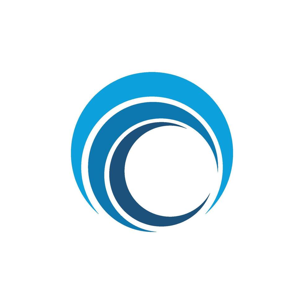 Blue Globe Swoosh Logo Template Illustration Design. EPS 10. vector