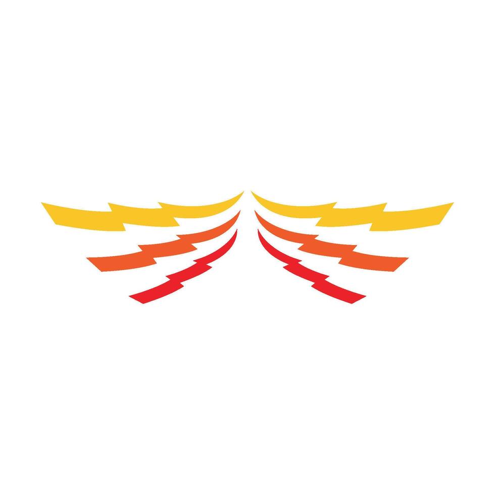 Wing Thunderbolt Logo Illustration Design. EPS 10. vector