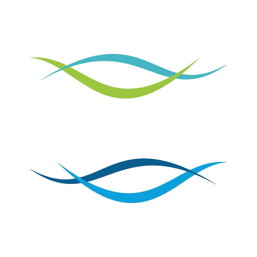 Set Abstract Wave Line Logo Template Illustration Design. EPS 10. vector