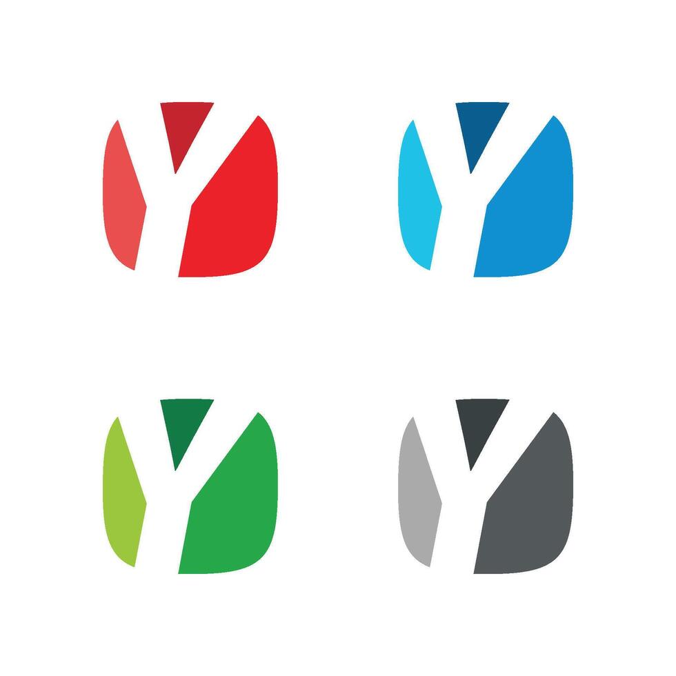 Set Letter Y in Square Logo Template Illustration Design. EPS 10. vector