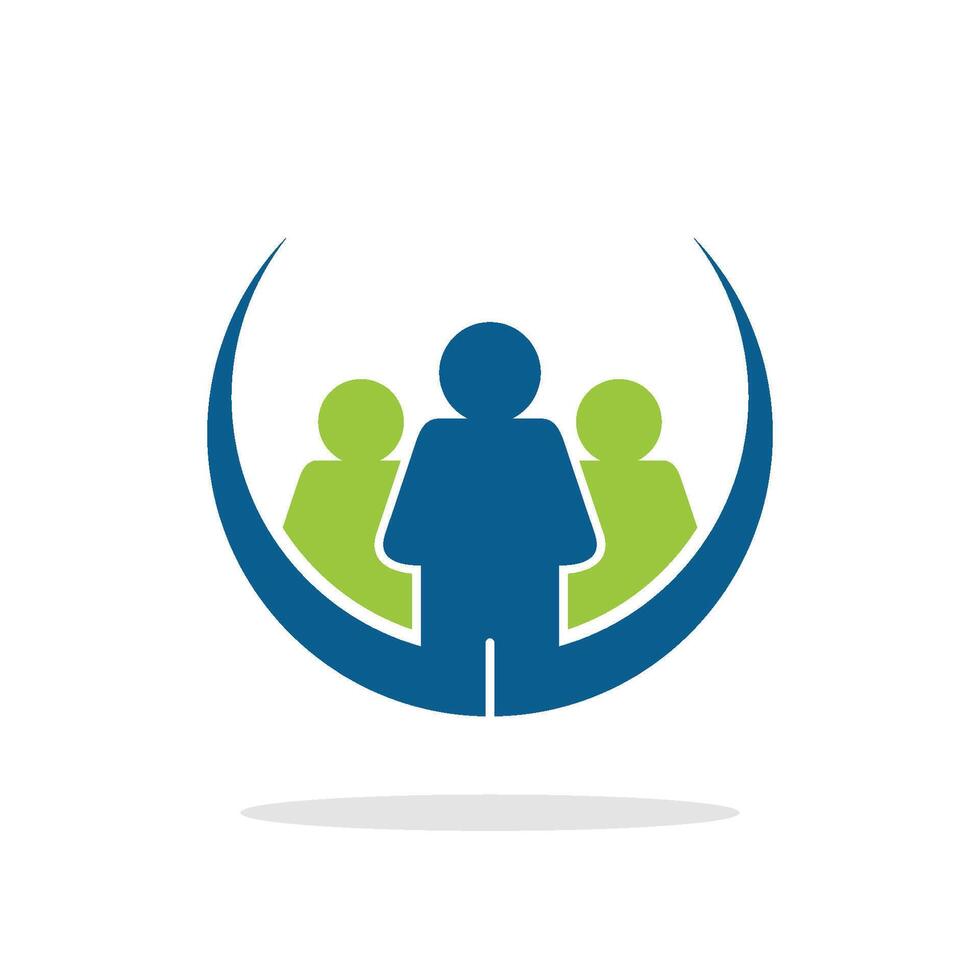 Circle Human Shape Logo Template Illustration Design. EPS 10. vector