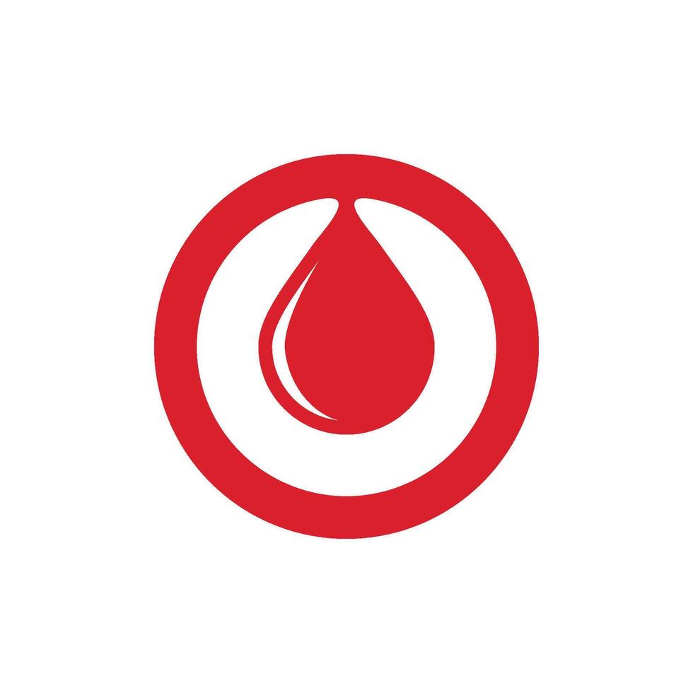 Red Droplet in Circle Logo Template Illustration Design. EPS 10. vector
