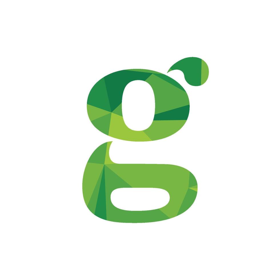 Green Letter G Polygonal Logo Template Illustration Design. EPS 10. vector