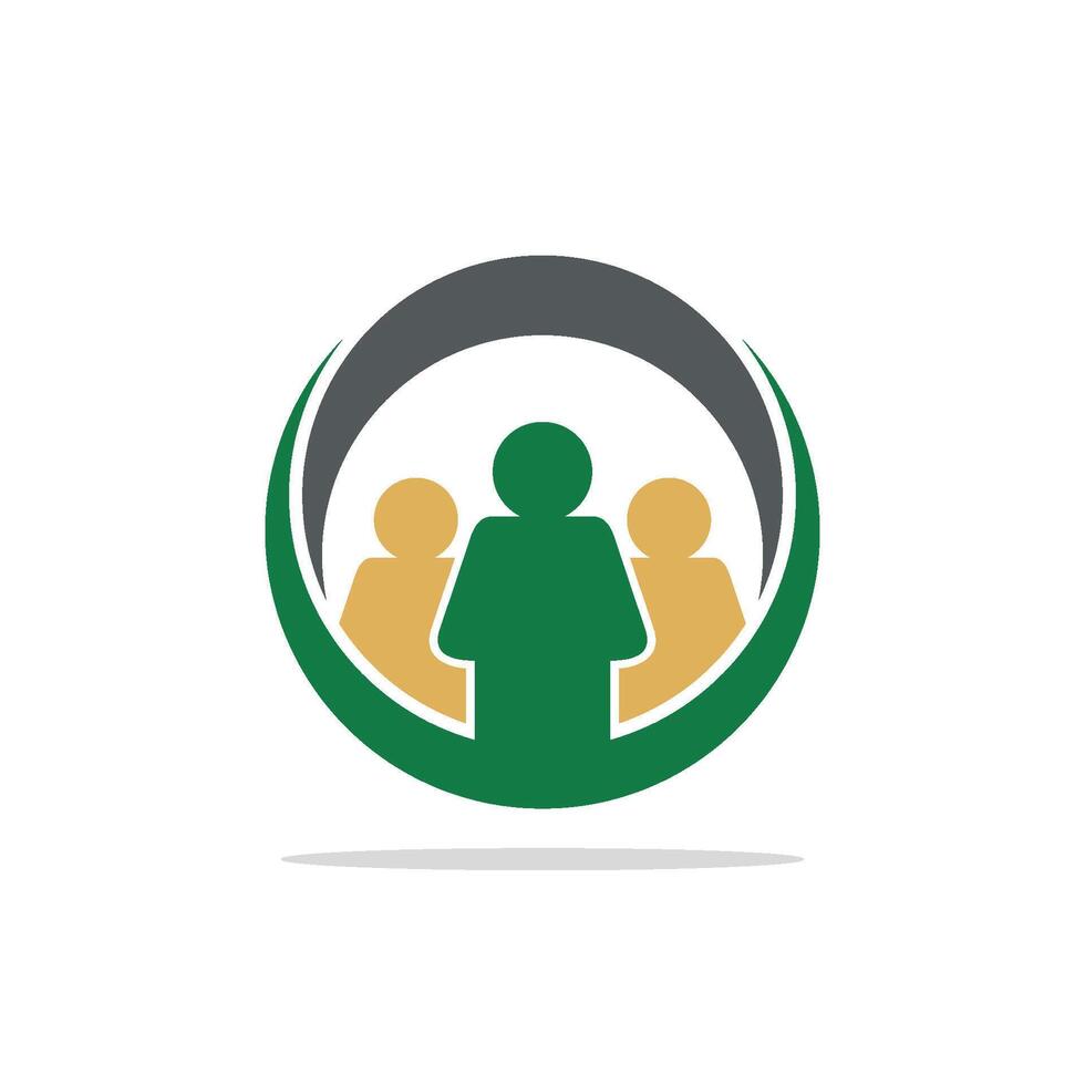 Human Shape Circle Logo Template Illustration Design. EPS 10. vector
