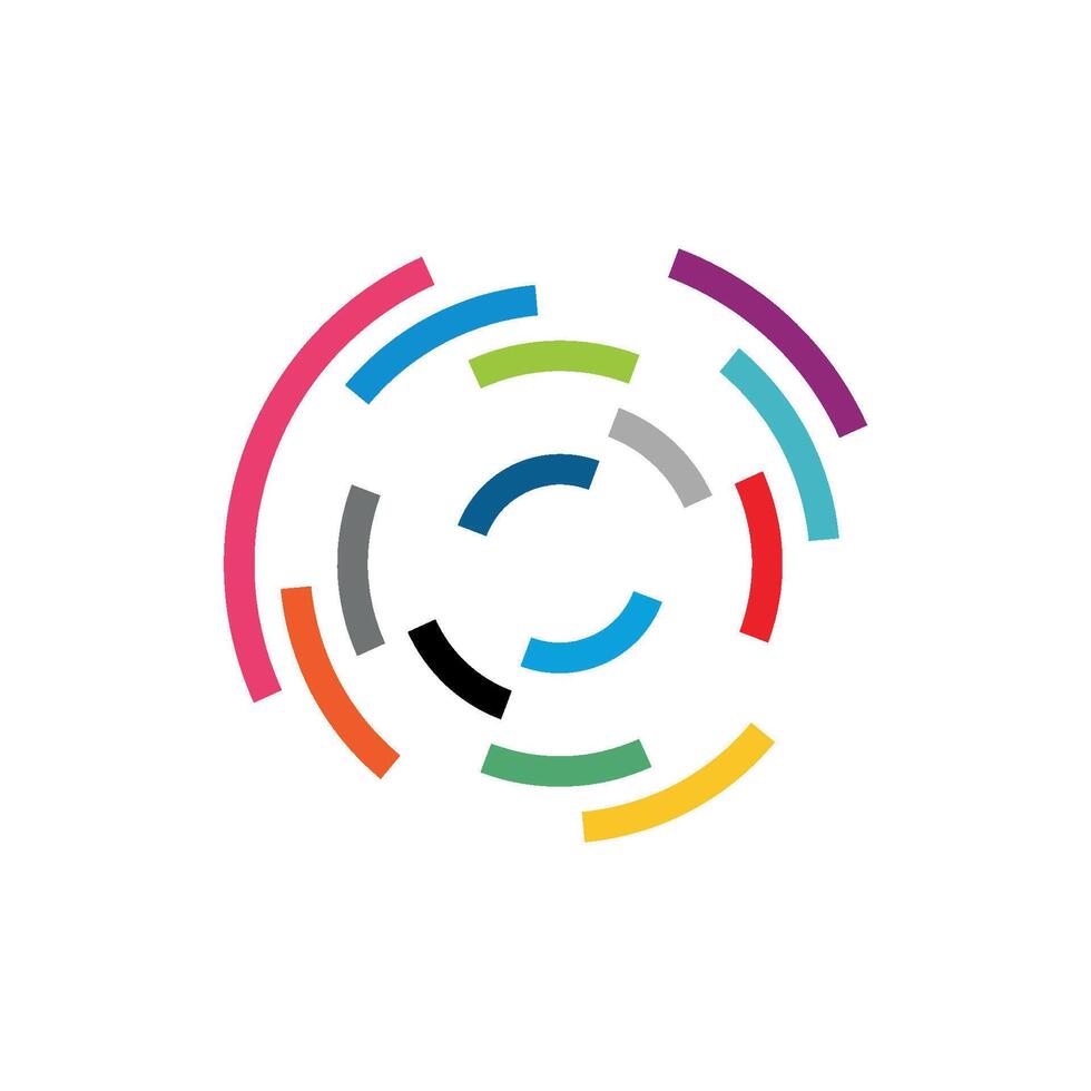 Colorful Swirl and Whirlpool Line Logo Template Illustration Design. EPS 10. vector