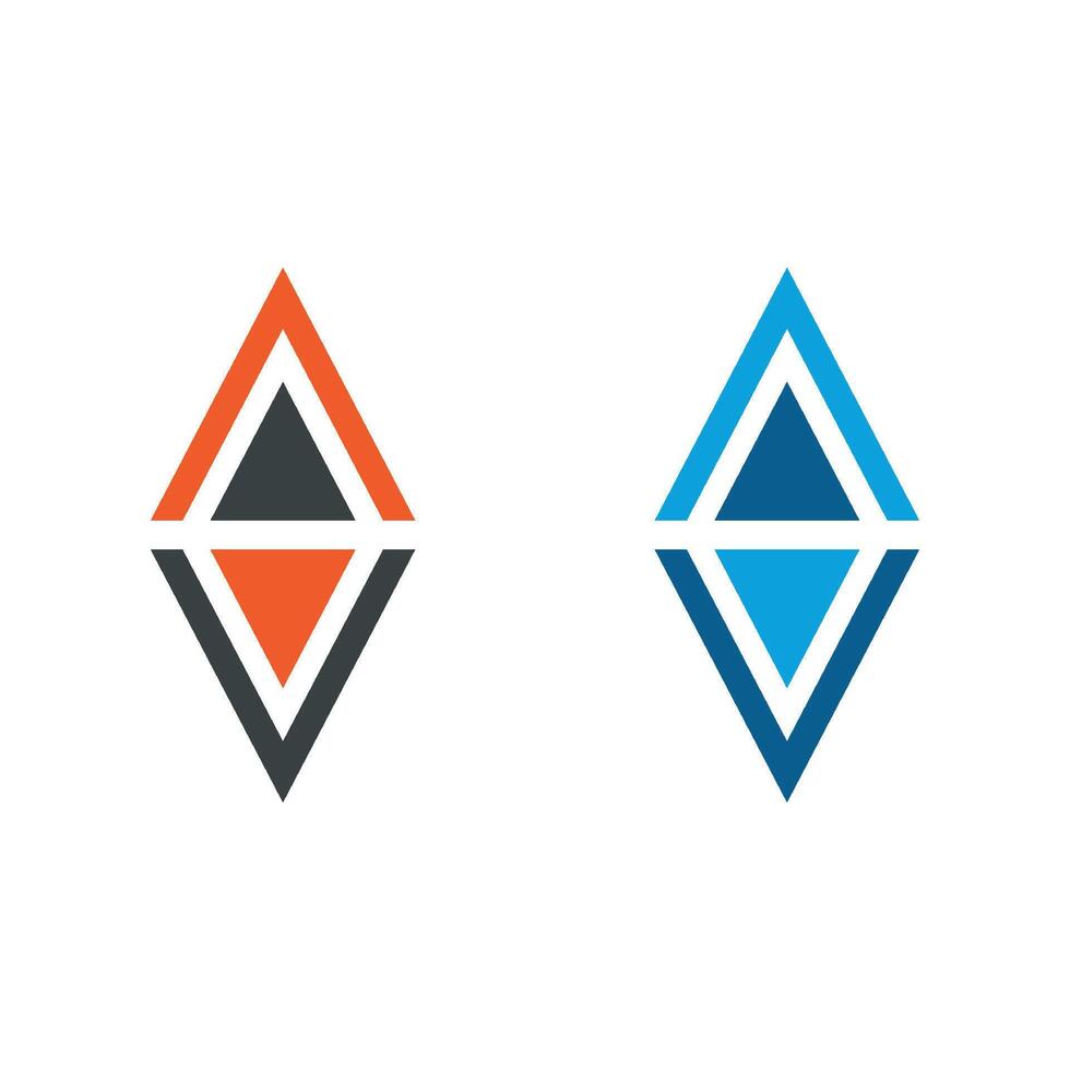 Letter A V Diamond Logo Template Illustration Design. EPS 10. vector