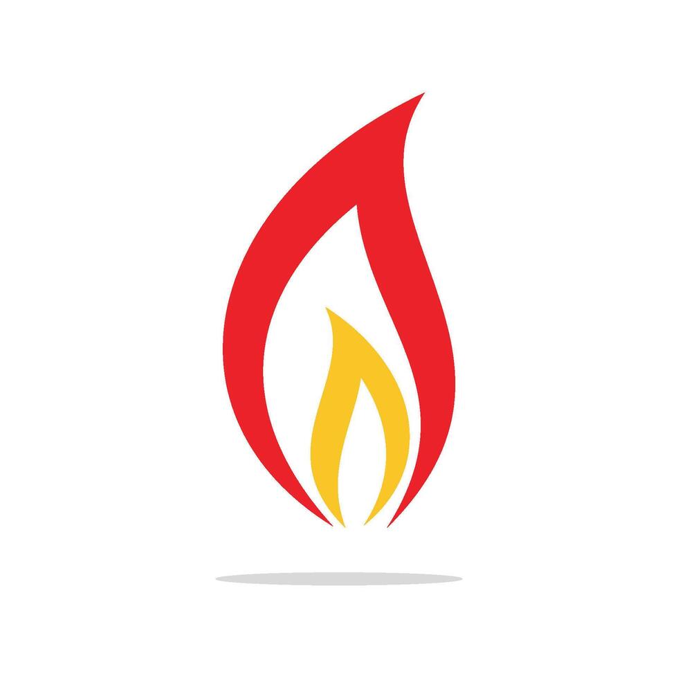 Nature Red Flame Swoosh Logo Template Illustration Design. EPS 10. vector