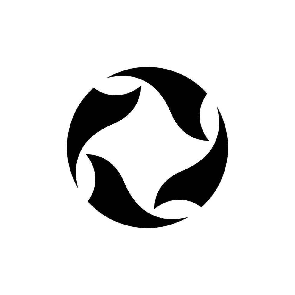 Black Circle Decorative Flower Logo Template Illustration Design. EPS 10. vector