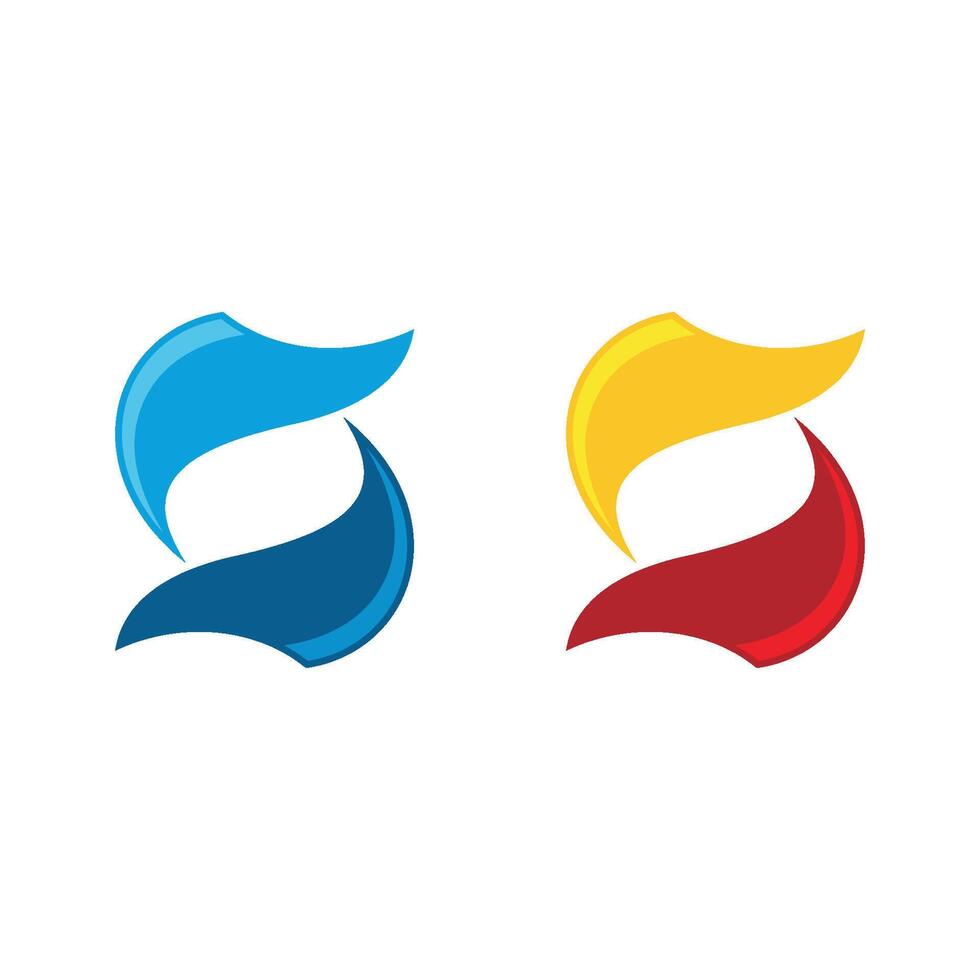 Set Letter S Swoosh Logo Template Illustration Design. EPS 10. vector