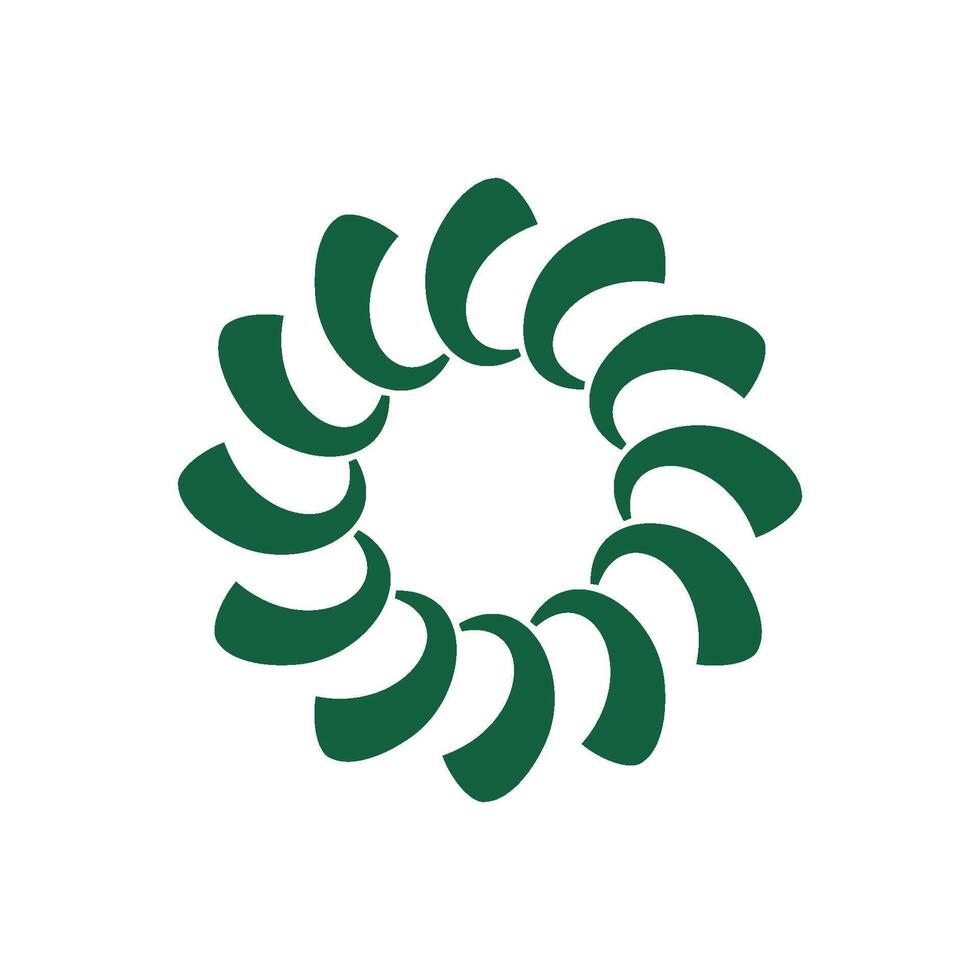 Decorative Circle Green Flower Logo Template Illustration Design. EPS 10. vector