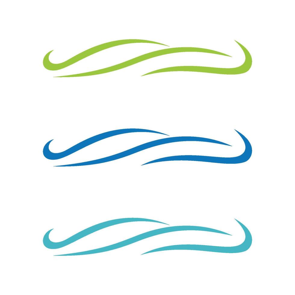 Set Wave Swoosh Decorative Logo Template Illustration Design. EPS 10. vector