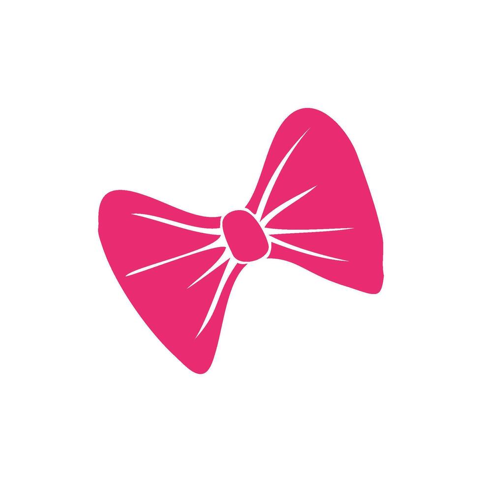 Pink Bow tie Illustration Design. EPS 10. vector