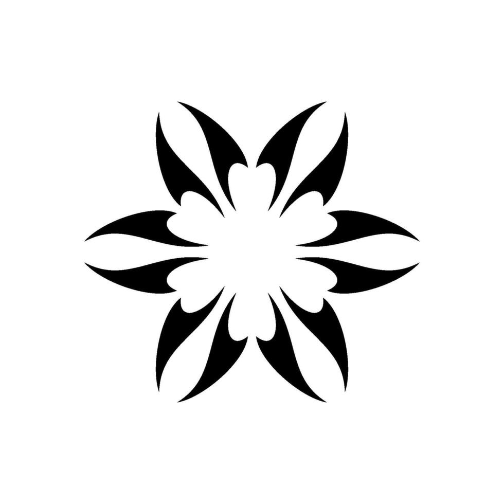 Star Tooth Inside Flower Logo Template Illustration Design. EPS 10. vector
