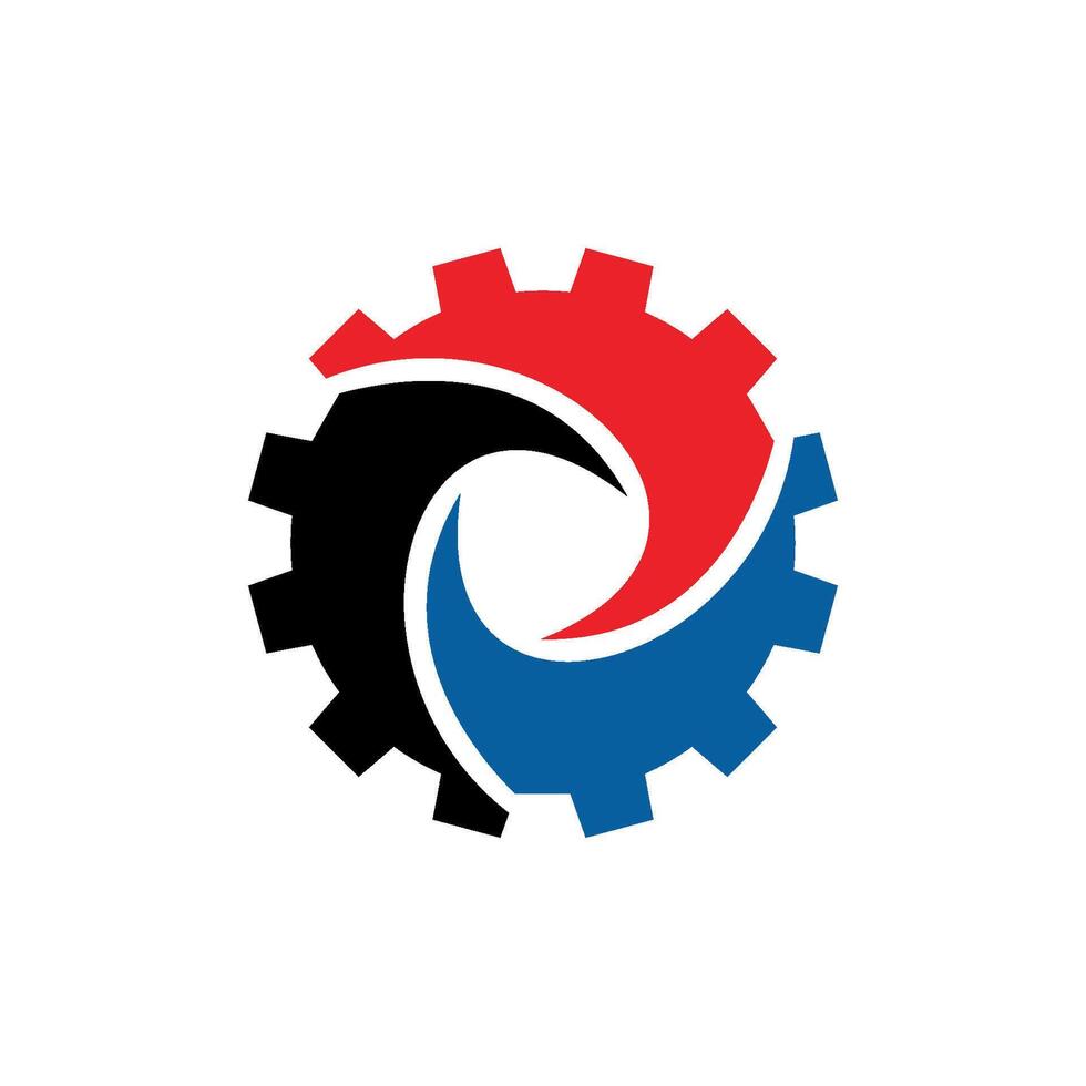 Colorful Decorative Gear Logo Template Illustration Design. EPS 10. vector