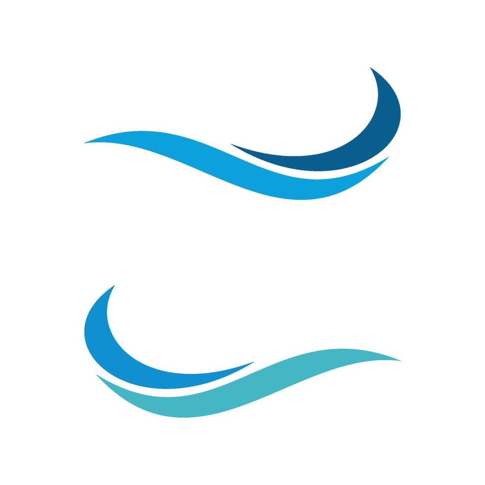 Set Abstract Blue Wave Swoosh Logo Template Illustration Design. EPS 10. vector